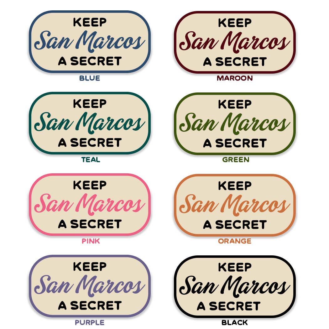 Mugsby - Personalized City Sticker Decal, Keep (Your City) A Secret: Pink