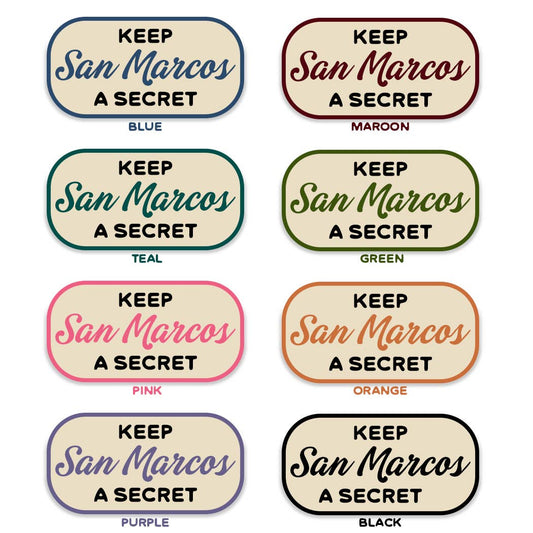 Mugsby - Personalized City Sticker Decal, Keep (Your City) A Secret: Teal