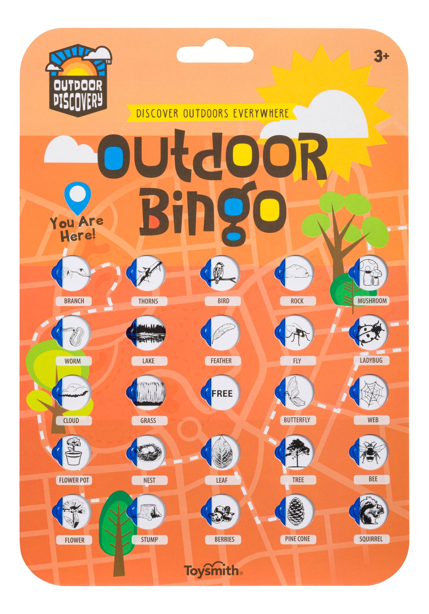 Toysmith - Outdoor Discovery Outdoor Bingo 4 Pack-Travel or Yard Game