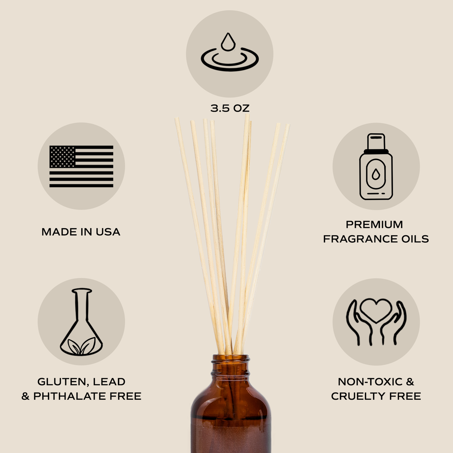 Teakwood and Mahogany Amber Reed Diffuser - Home Decor