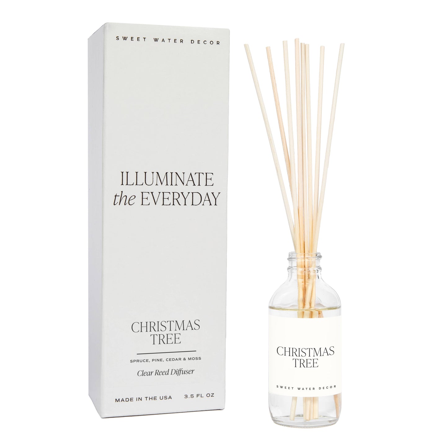 Sweet Water Decor - Christmas Tree Clear Reed Diffuser - Home Decor & Gifts