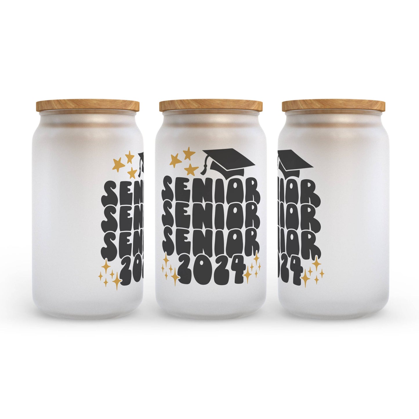 Heart & Willow Prints - Senior 2024 Graduation Frosted Glass Can Tumbler