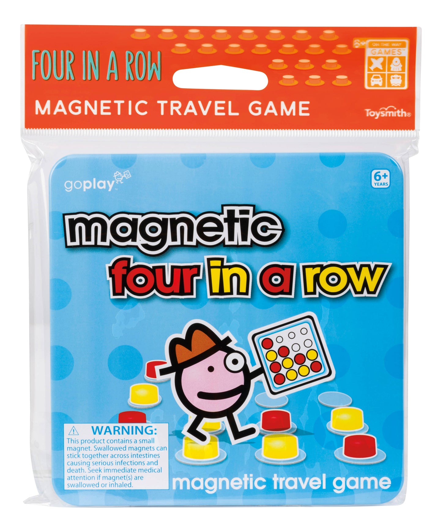 Toysmith - Magnetic Travel Games, Assortment of 6 Games, 24/Display
