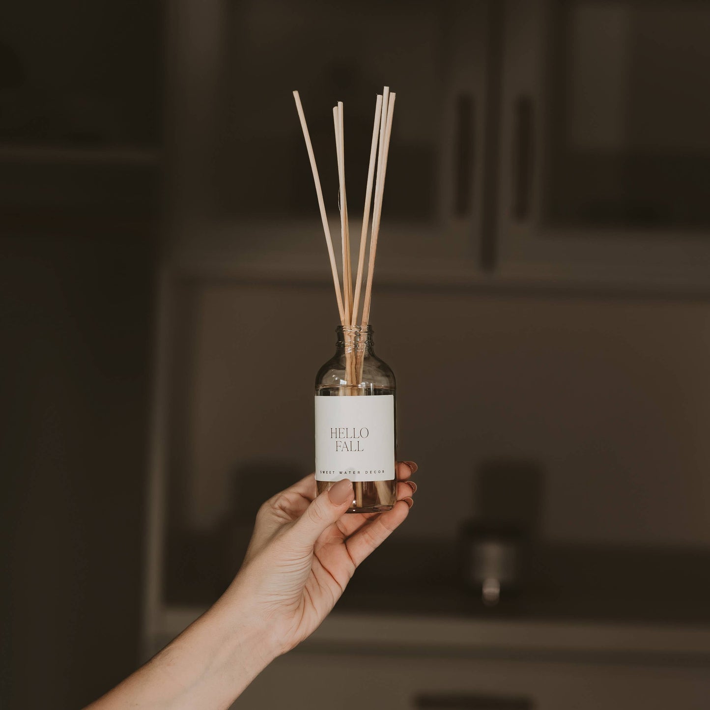 Hello Fall Clear Reed Diffuser - Fall Home Decor & Gifts