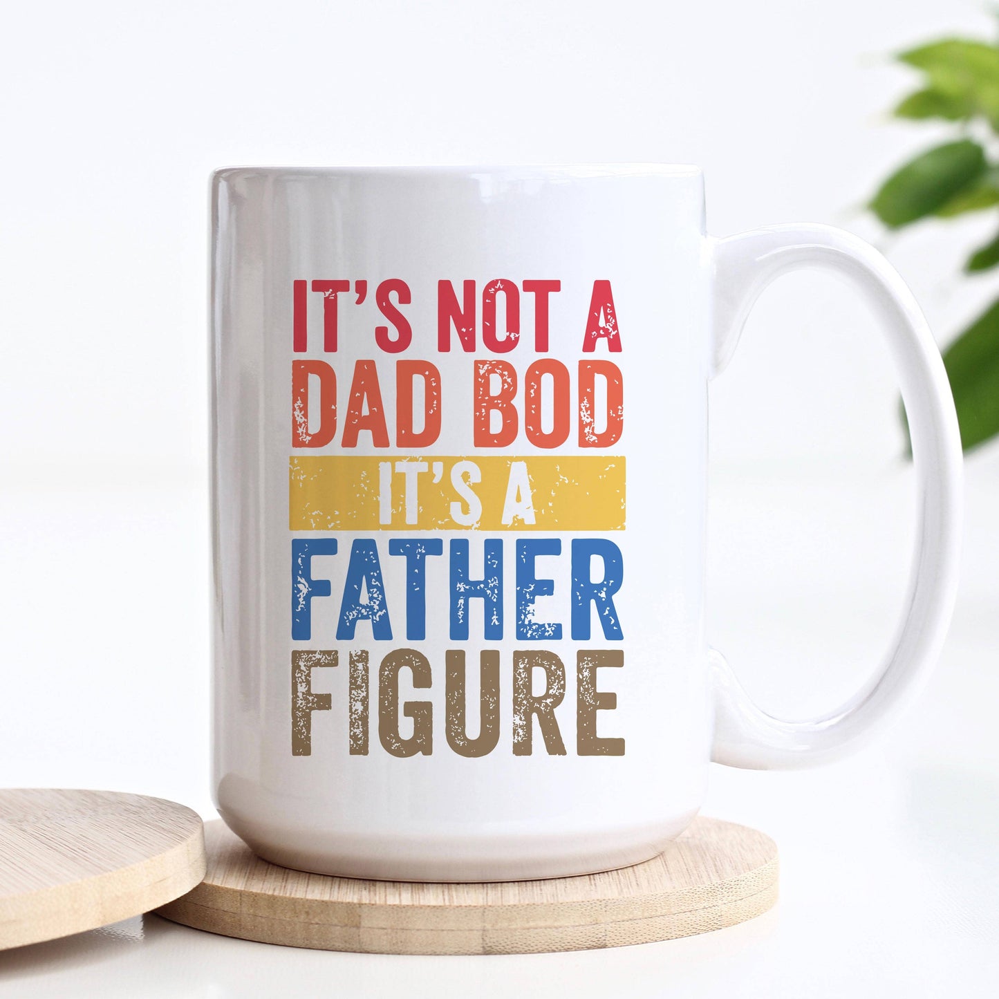 Heart & Willow Prints - Dad Bod Father Figure Funny Dad Mug, Father's Day Gifts: 11oz