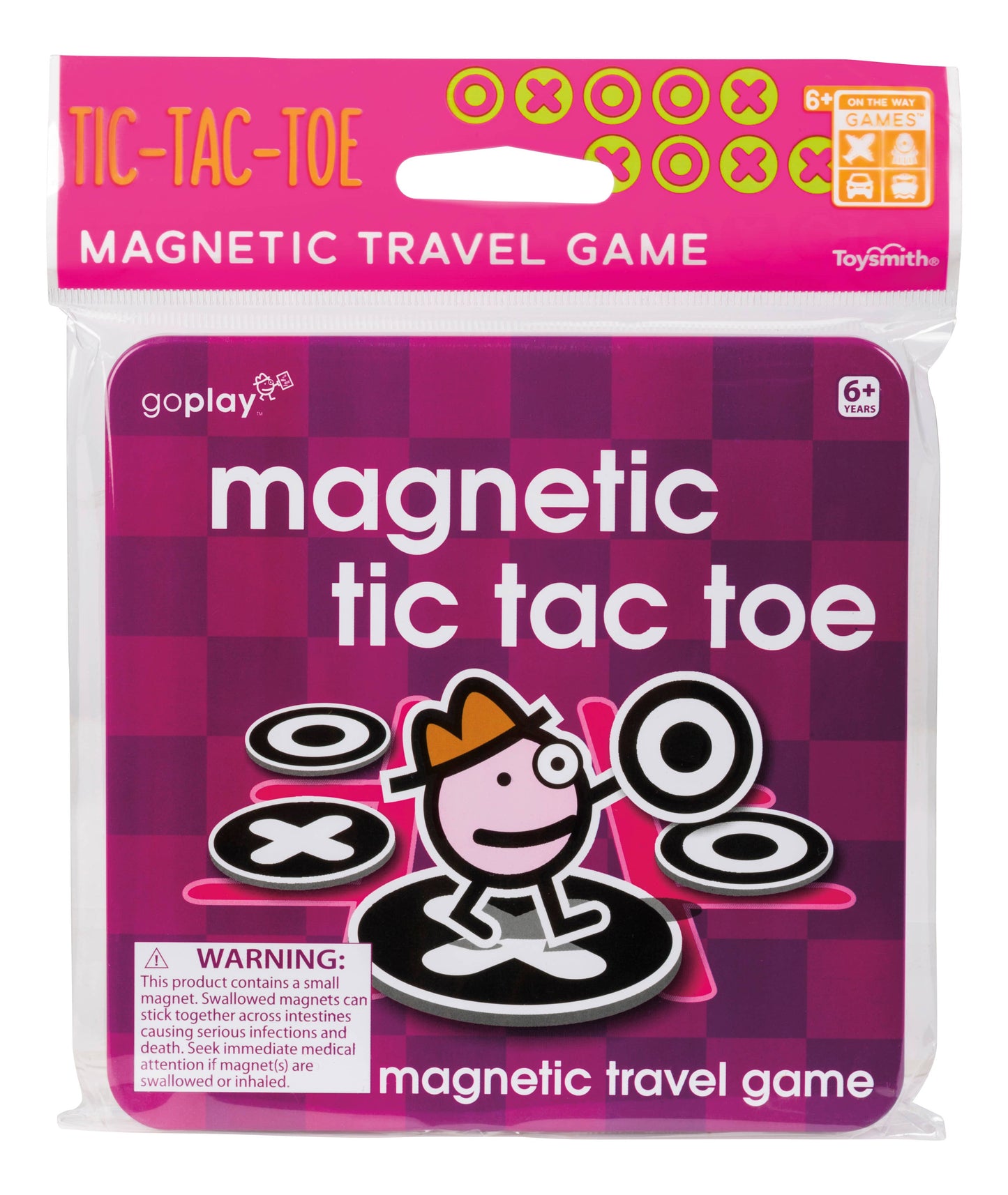 Toysmith - Magnetic Travel Games, Assortment of 6 Games, 24/Display
