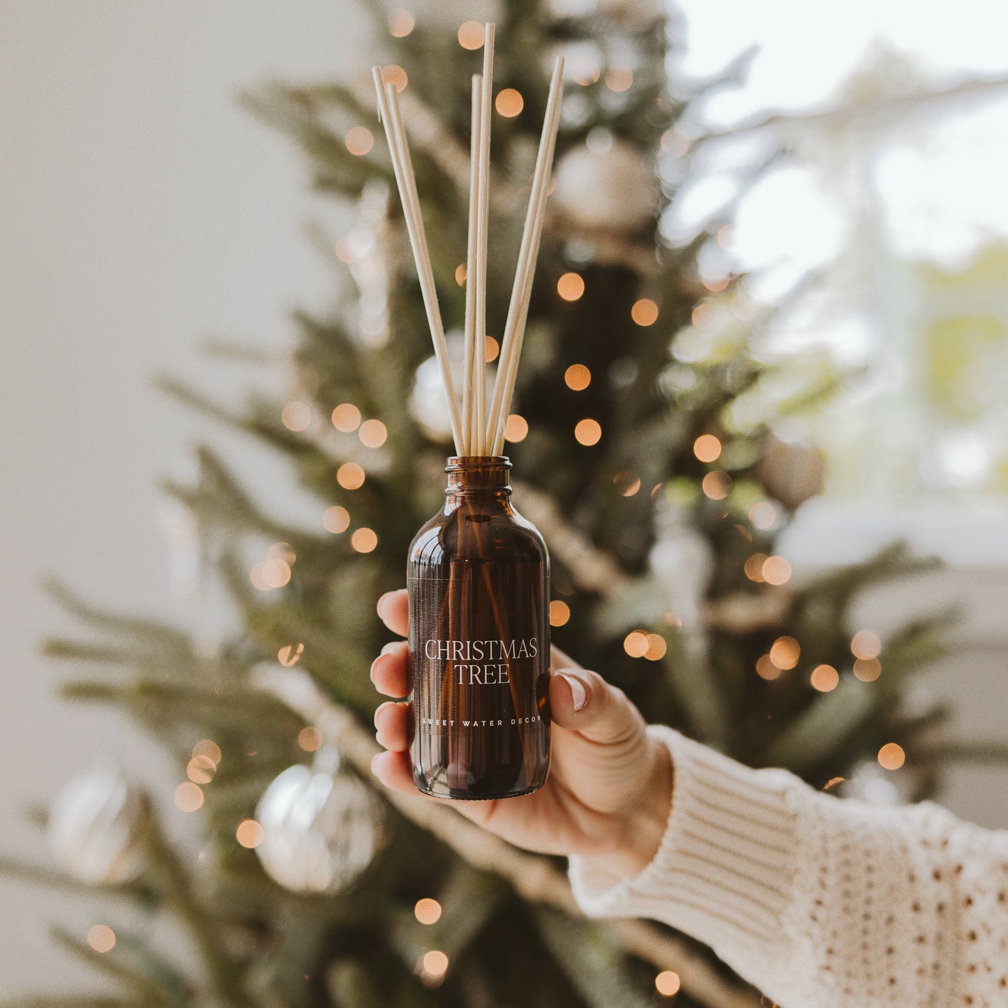 Sweet Water Decor - Christmas Tree Amber Reed Diffuser- Home Decor & Gifts