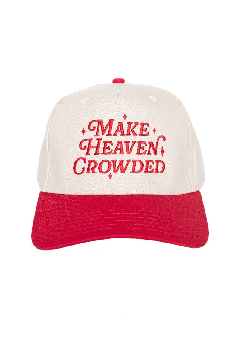 Katydid - Make Heaven Crowded Vintage Trucker Hats: Black and Tan