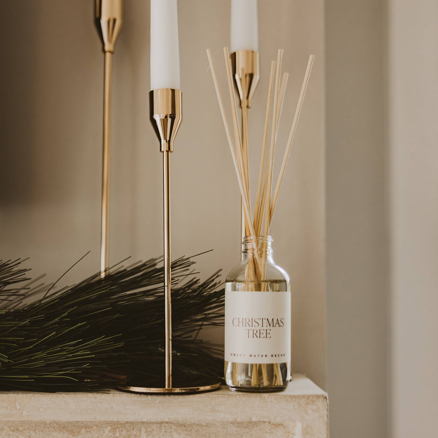 Sweet Water Decor - Christmas Tree Clear Reed Diffuser - Home Decor & Gifts
