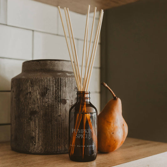 Sweet Water Decor - Pumpkin Spice Amber Reed Diffuser - Gifts & Home Decor