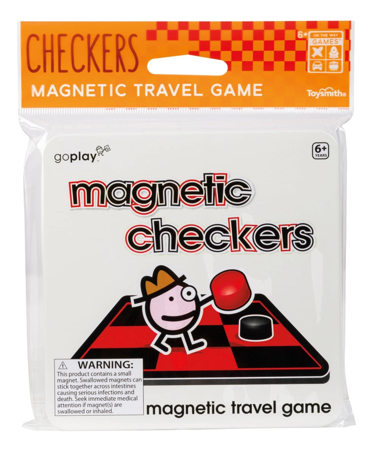 Toysmith- Goplay Magnetic Checkers Travel Game