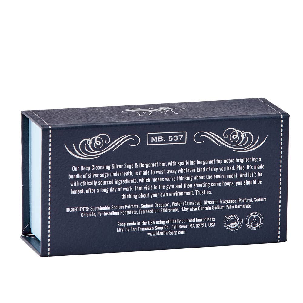 San Francisco Soap / Man Bar Soap - Silver Sage & Bergamot Man Bar