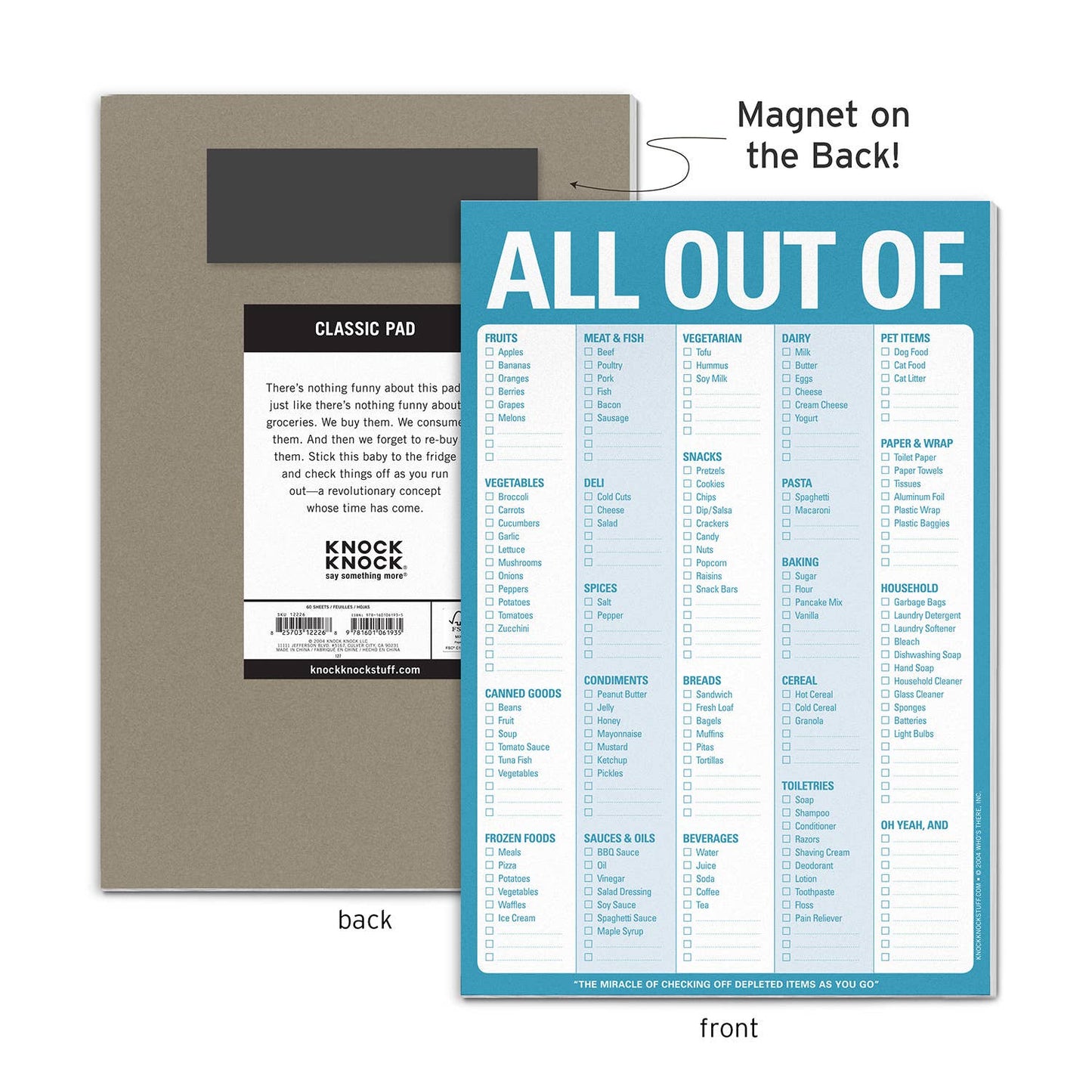 Knock Knock - All Out Of Pad® with Magnet (Blue / Original)