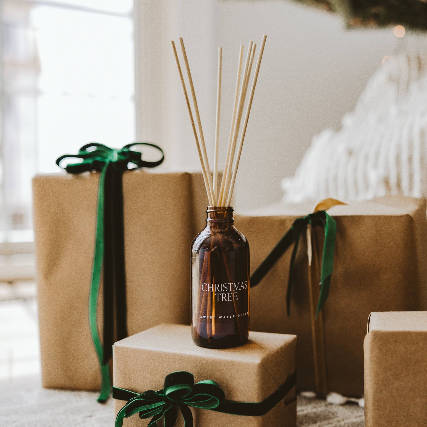 Sweet Water Decor - Christmas Tree Amber Reed Diffuser- Home Decor & Gifts