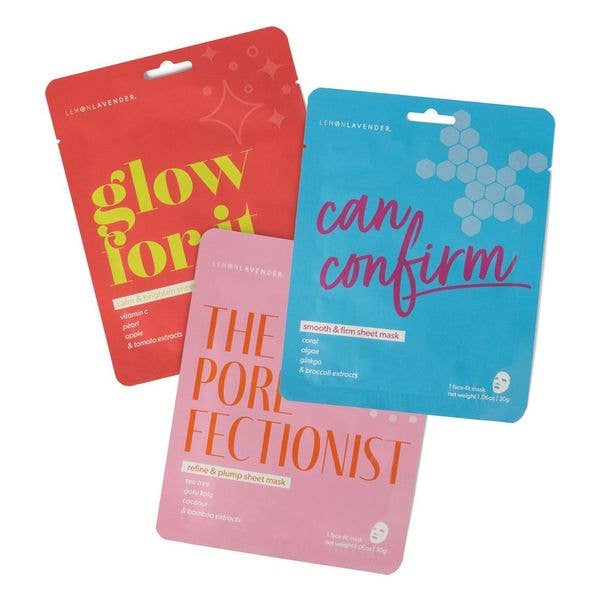 DM Merchandising - Lemon Lavender Sheet Dreams Face Masks Assortment