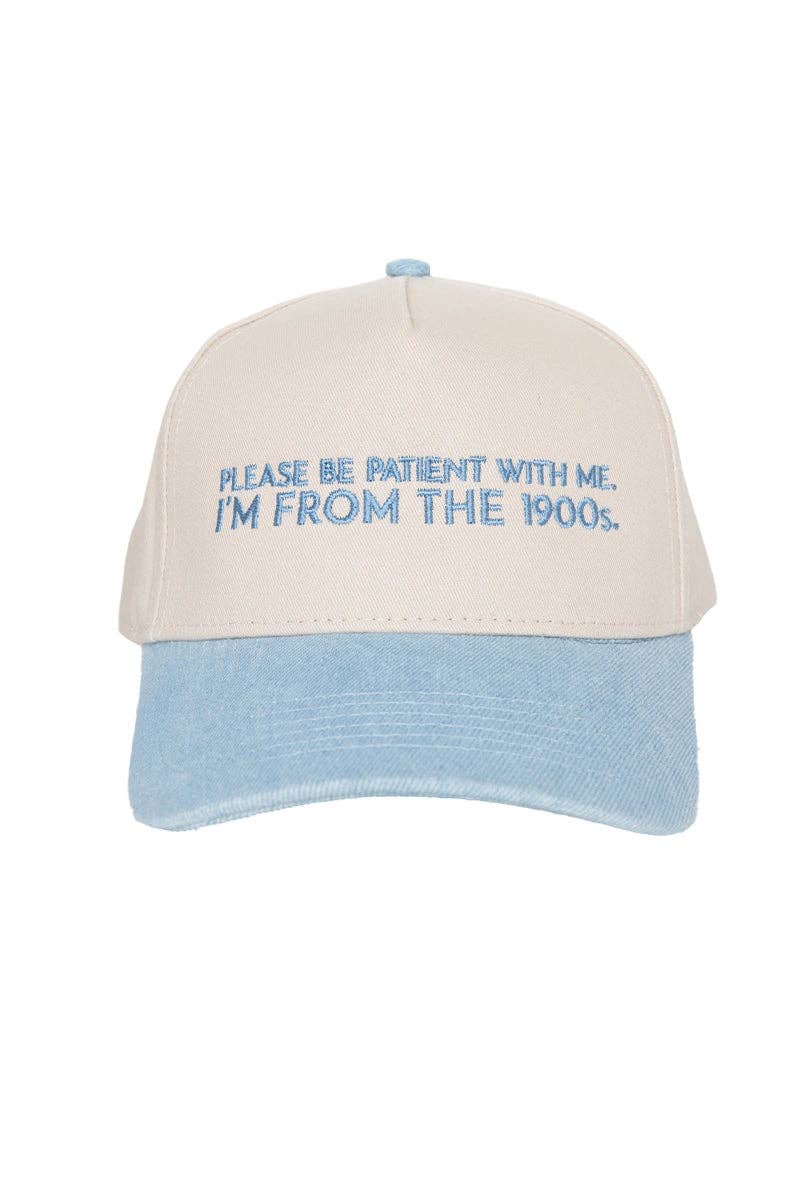 Katydid - Presale Please Be Patient With Me I'm From The 1900s Trucker Hat: Leopard and Tan