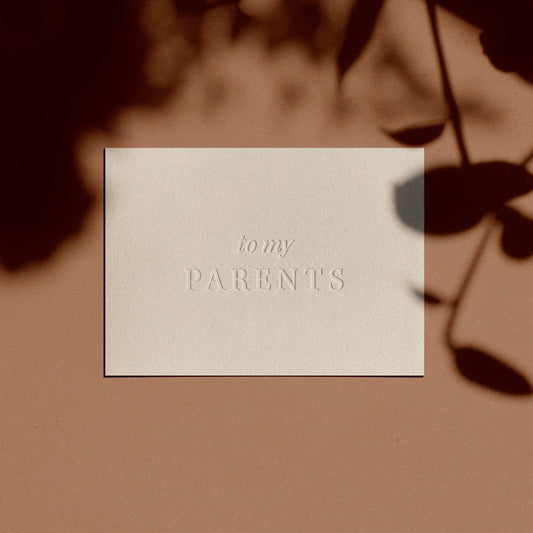 Abbey Ratcliff - To My Parents Card | Minimal | Simple | Classy | Modern