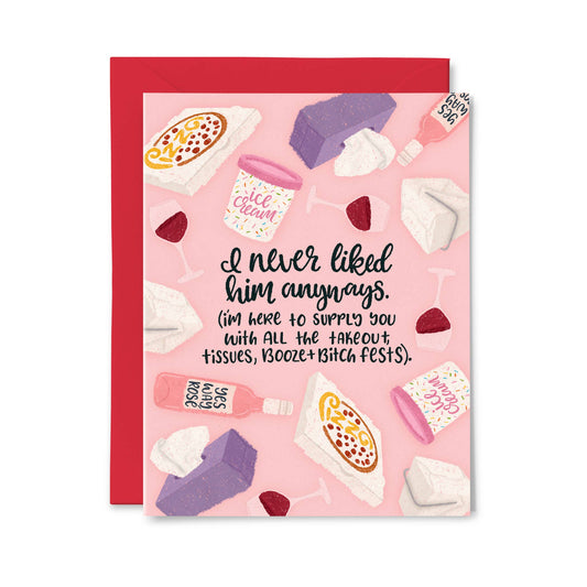 Paper Bunny Press - Never Liked Him Anyways - Divorce / Break Up Card