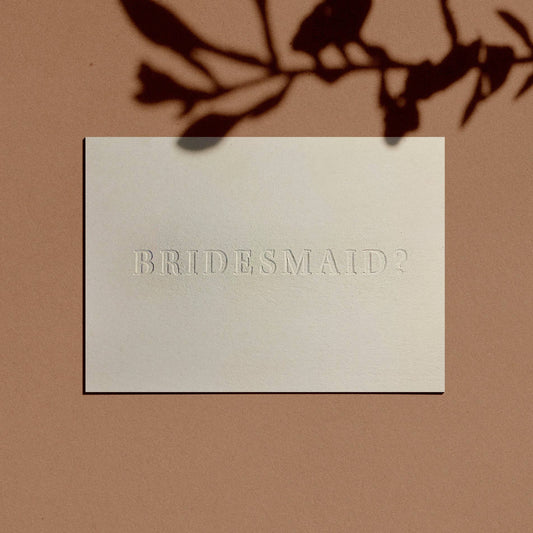 Abbey Ratcliff - Bridesmaid? Proposal Card | Letterpressed | Minimal | Simple