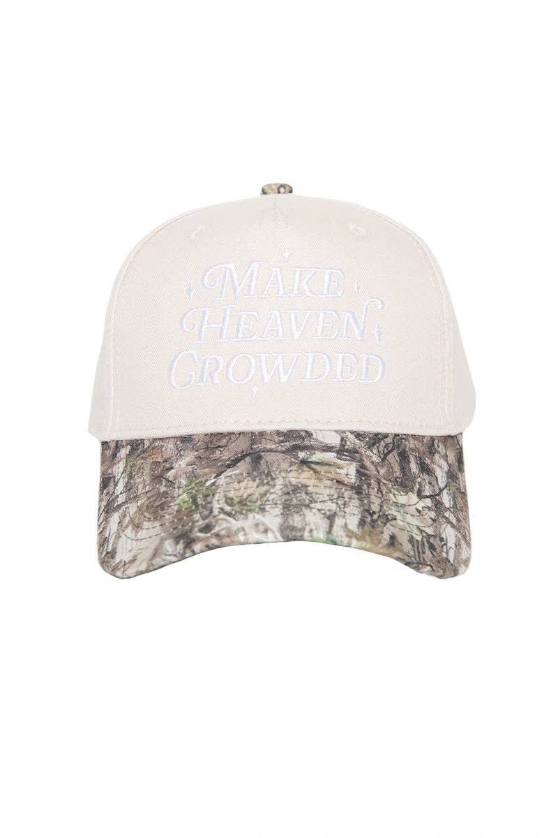 Katydid - Make Heaven Crowded Vintage Trucker Hats: Black and Tan