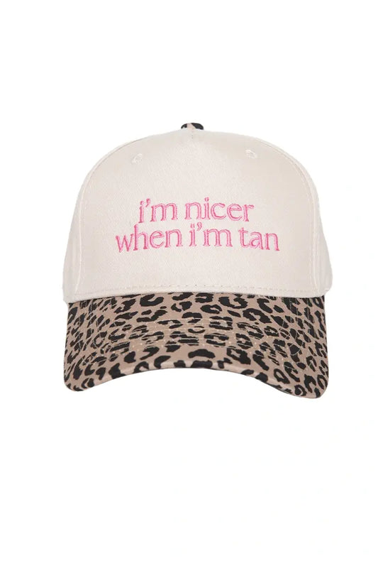Katydid - Presale I'm Nicer When I'm Tan Two-Toned Vintage Hats: Leopard and Tan