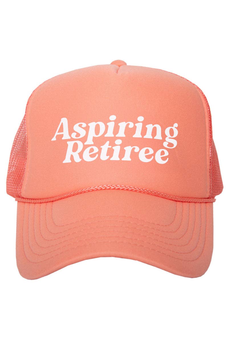 Katydid - Aspiring Retiree Foam Trucker Hat: Coral