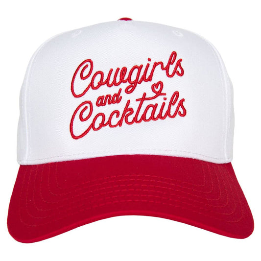 Katydid - Cowgirls and Cocktails Two-Toned Wholesale Vintage Hat: Red and White