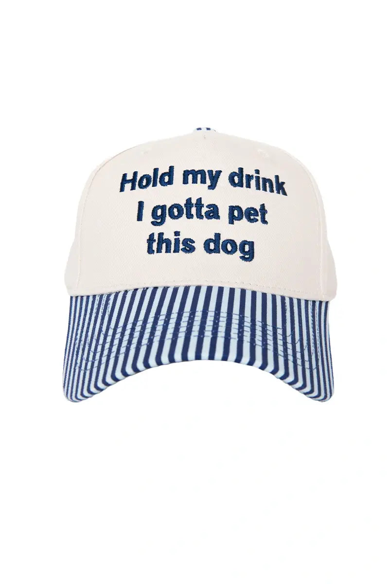 Katydid - Presale Hold My Drink I Gotta Pet This Dog Vintage Hat: Camo and Tan