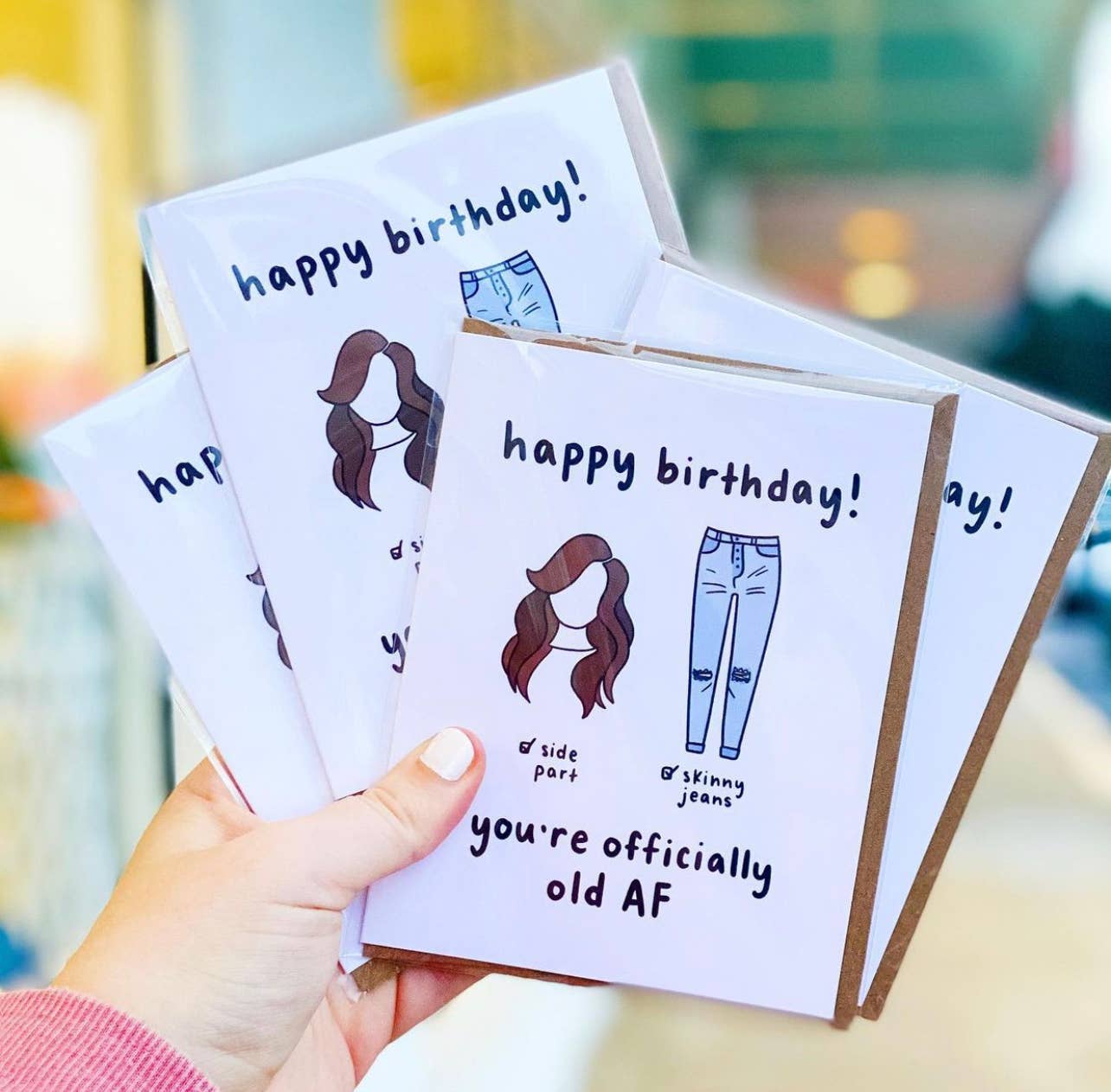 Brittany Paige - Side Parts & Skinny Jeans Birthday Card