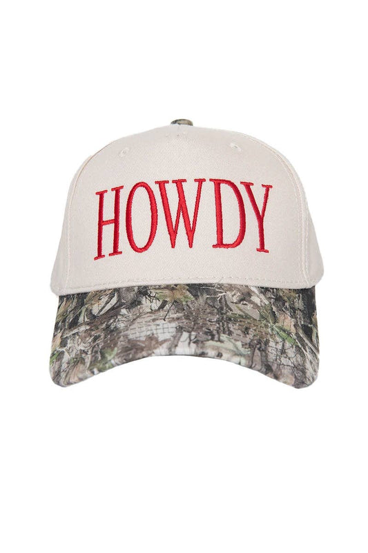 Katydid - Presale HOWDY Two-Toned Wholesale Trucker Hats: Camo and Tan