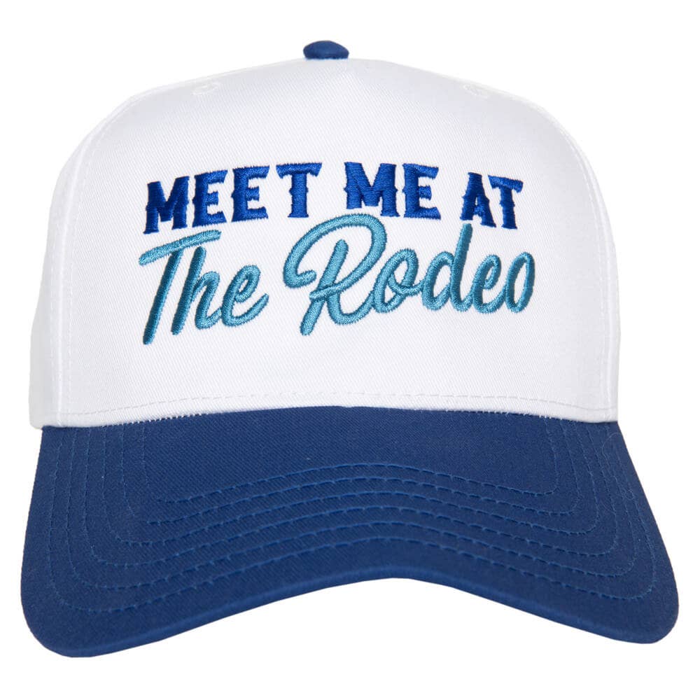 Katydid - Meet Me at the Rodeo Wholesale Two-Toned Vintage Hat: Blue and White