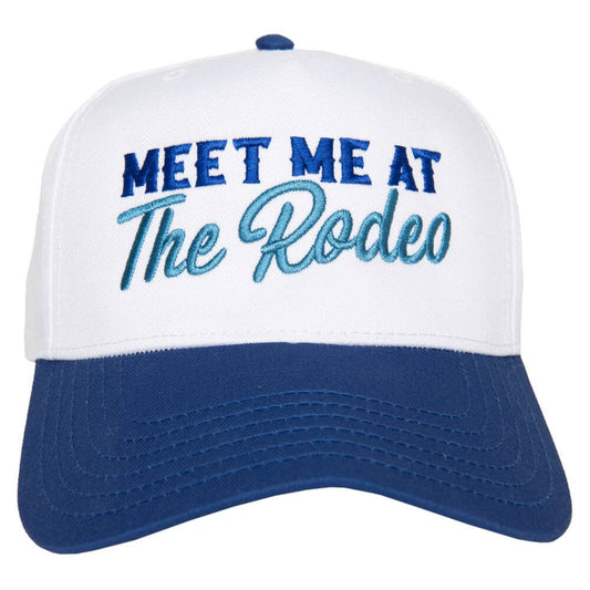 Katydid - Meet Me at the Rodeo Wholesale Two-Toned Vintage Hat: Blue and White