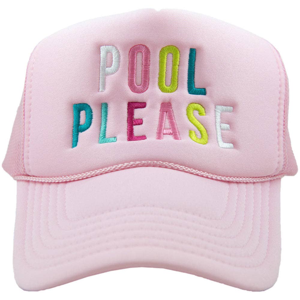 Katydid - Pool Please Wholesale Foam Trucker Hat: Light Pink