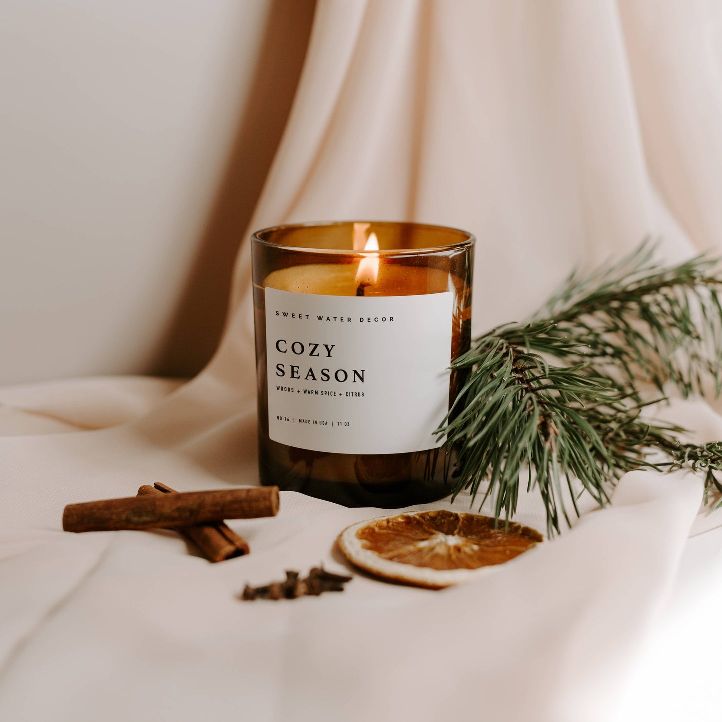 Sweet Water Decor - Cozy Season 11 oz Soy Candle - Fall Home Decor & Gifts