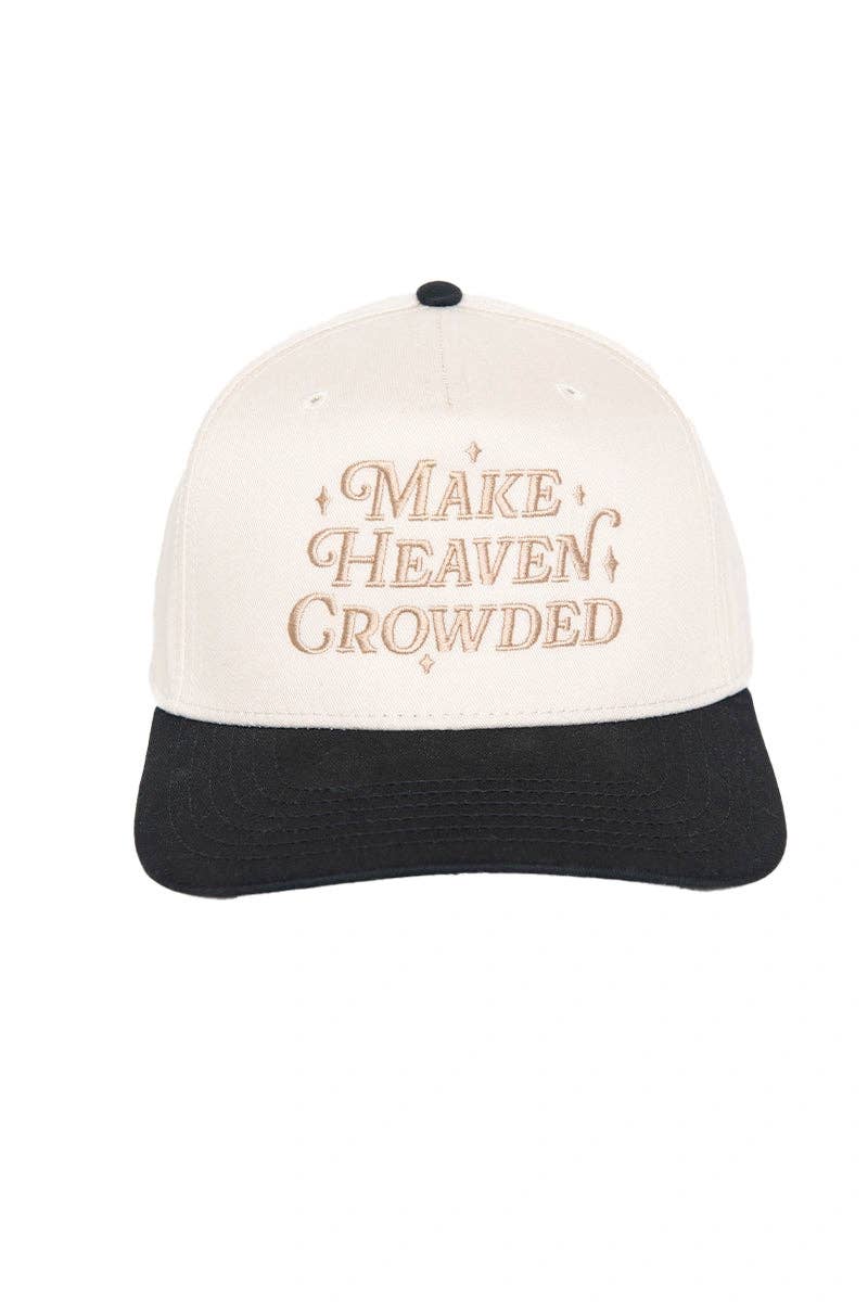 Katydid - Make Heaven Crowded Vintage Trucker Hats: Black and Tan