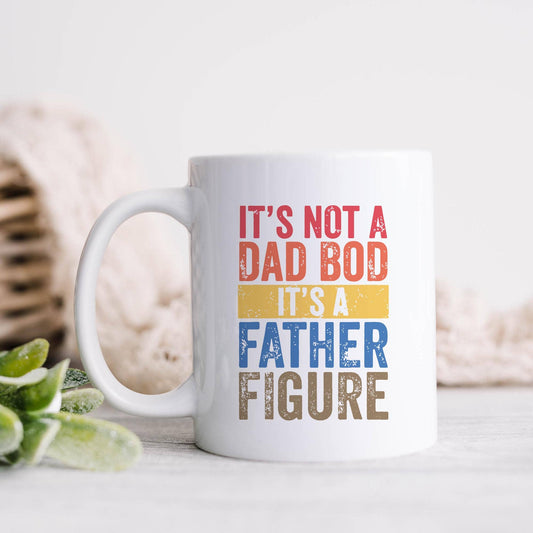 Heart & Willow Prints - Dad Bod Father Figure Funny Dad Mug, Father's Day Gifts: 11oz