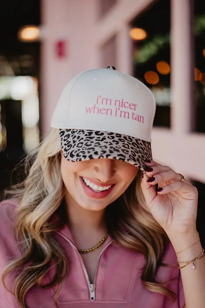 Katydid - Presale I'm Nicer When I'm Tan Two-Toned Vintage Hats: Pink and Light Pink Stripe