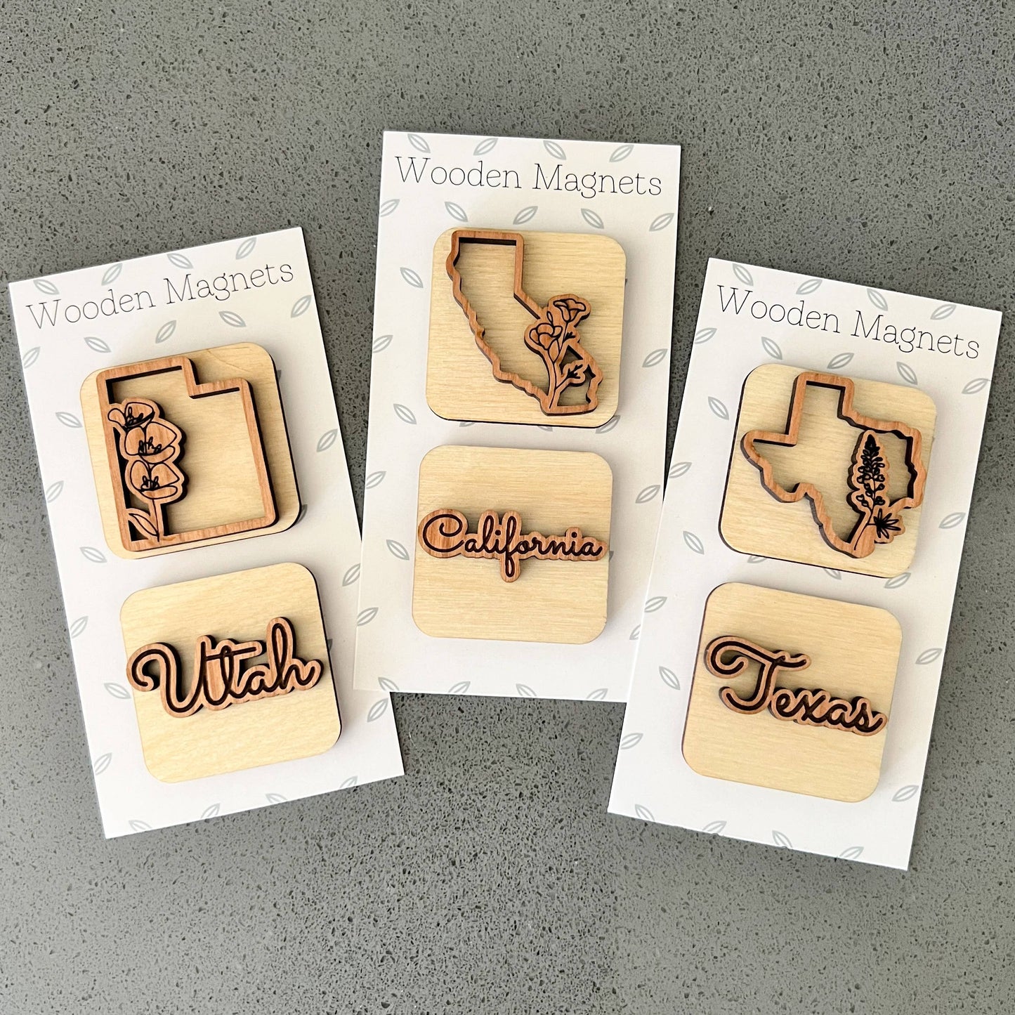 Birch House Living - State Magnets - Wooden State Gifts: Oklahoma