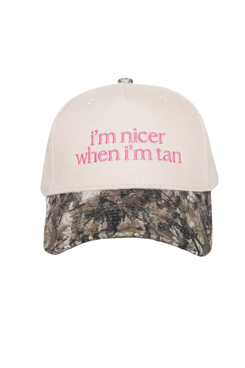 Katydid - Presale I'm Nicer When I'm Tan Two-Toned Vintage Hats: Pink and Light Pink Stripe