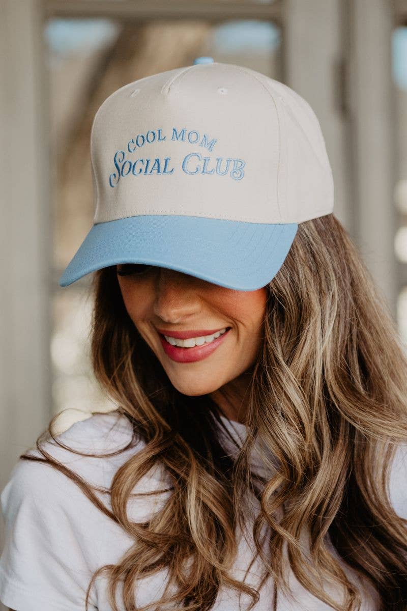 Katydid - Cool Mom Social Club Retro Two-Toned Hat: Pink and Tan