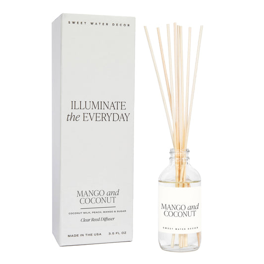 Sweet Water Decor - Mango and Coconut Reed Diffuser - Summer Decor & Gifts