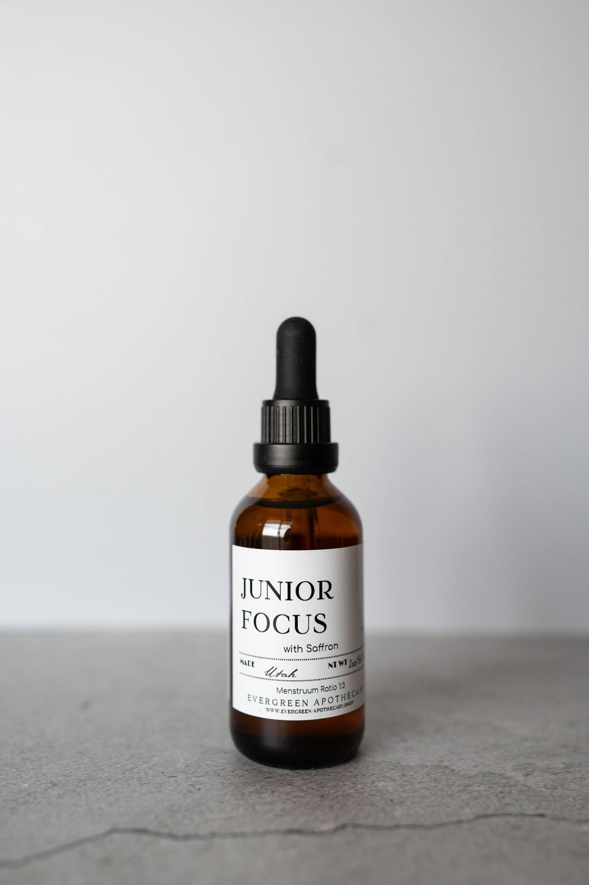 Evergreen Apothecary - Junior Focus (Saffron) Tincture, Alcohol Free