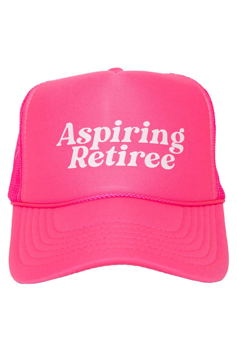 Katydid - Aspiring Retiree Foam Trucker Hat: Hot Pink