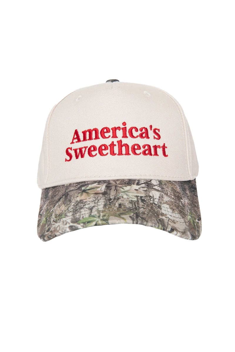 Katydid - Presale America's Sweetheart Vintage Trucker Hats for Women: Light Blue and Navy Stripe