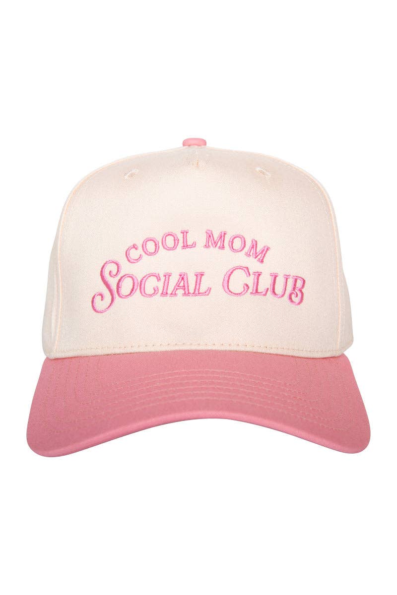 Katydid - Cool Mom Social Club Retro Two-Toned Hat: Pink and Tan