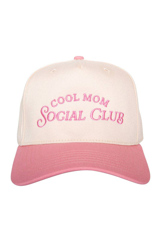 Katydid - Cool Mom Social Club Retro Two-Toned Hat: Pink and Tan