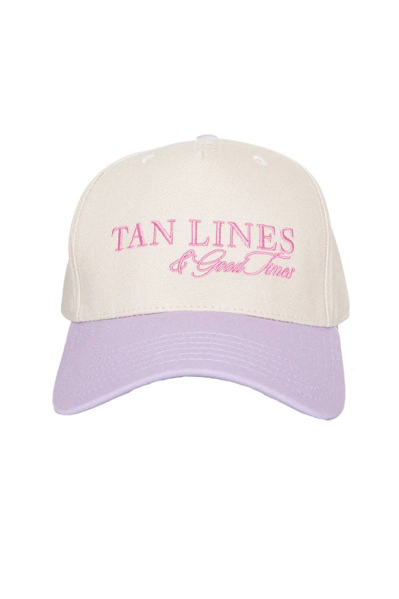Katydid - Presale Tan Lines & Good Times Trucker Hats Two-Toned: Pink and Light Pink Stripe