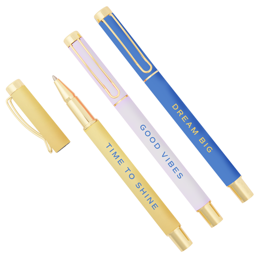 Sweet Water Decor - Good Vibes Metal Pen Set - Home Decor & Gifts