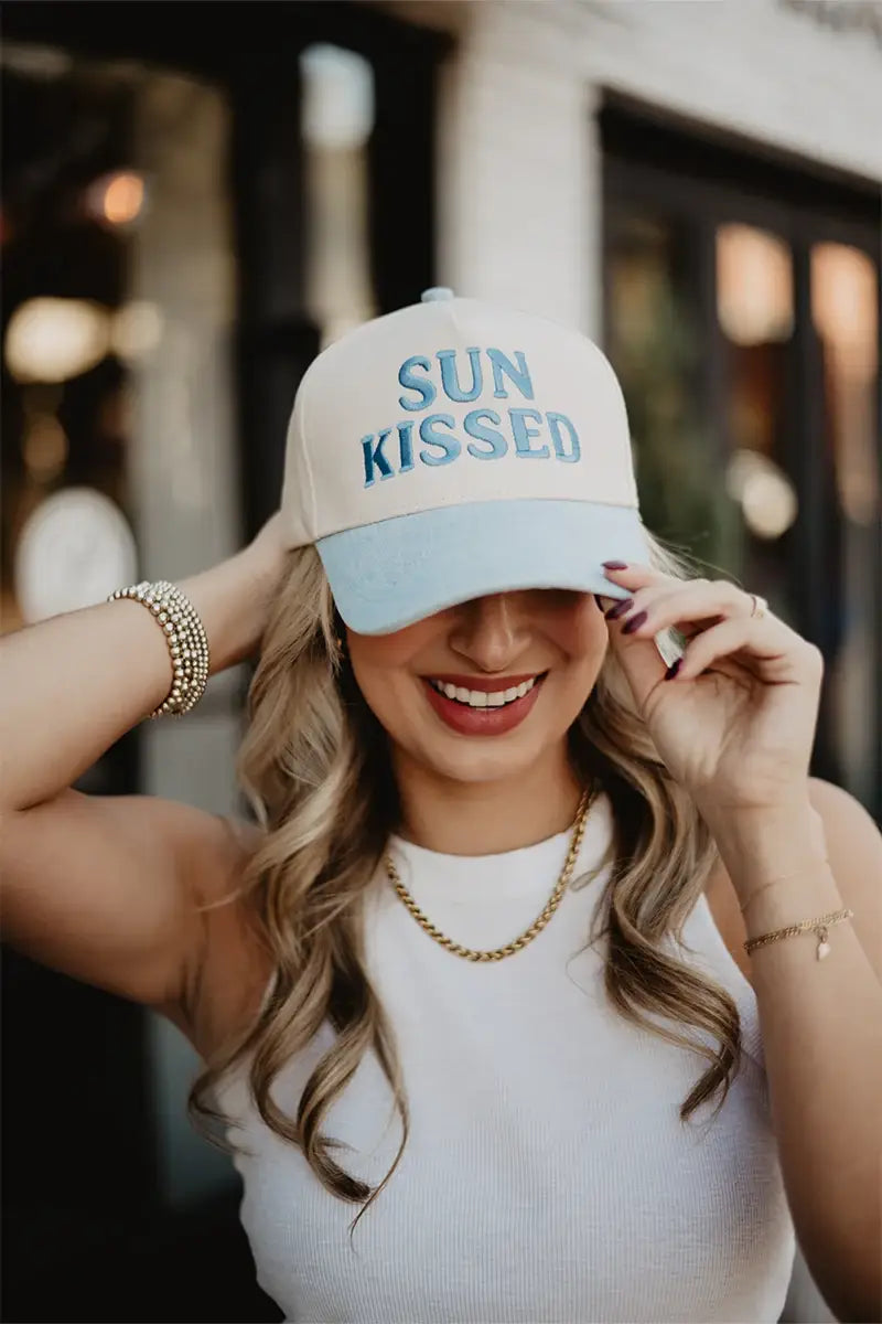 Katydid - Presale Sunkissed Vintage Trucker Hats Wholesale: Aqua and Green Striped