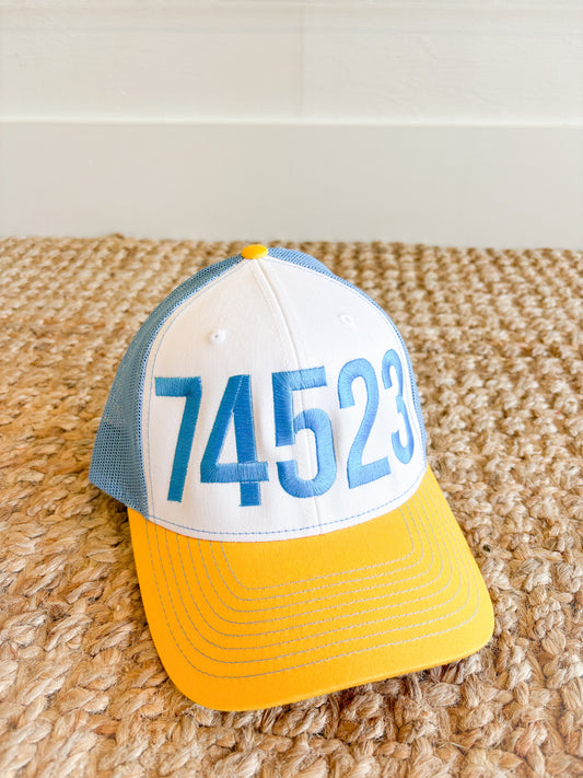 "74523"Gold and Columbia Blue 112 Richardson Hat